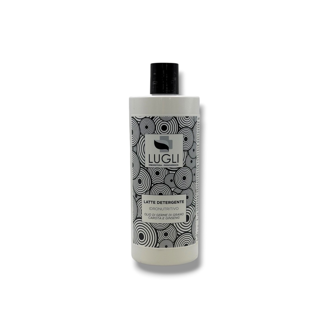 Latte Detergente Idronutritivo 200 ml con Olio di Germe di Grano Carote e Ginseng